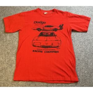 Vintage Dodge Charger Daytona Red T-Shirt SZ S/M Red Single Stitch *Small Spots*